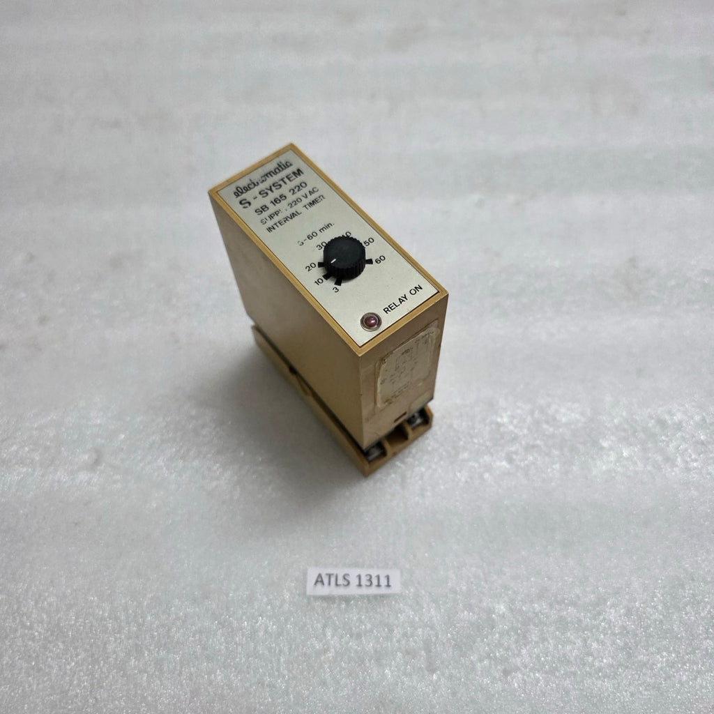 ELECTROMATIC S-SYSTEM SB 165 220 INTERVAL TIMER RELAY, 220 VAC, 3-60 MIN
