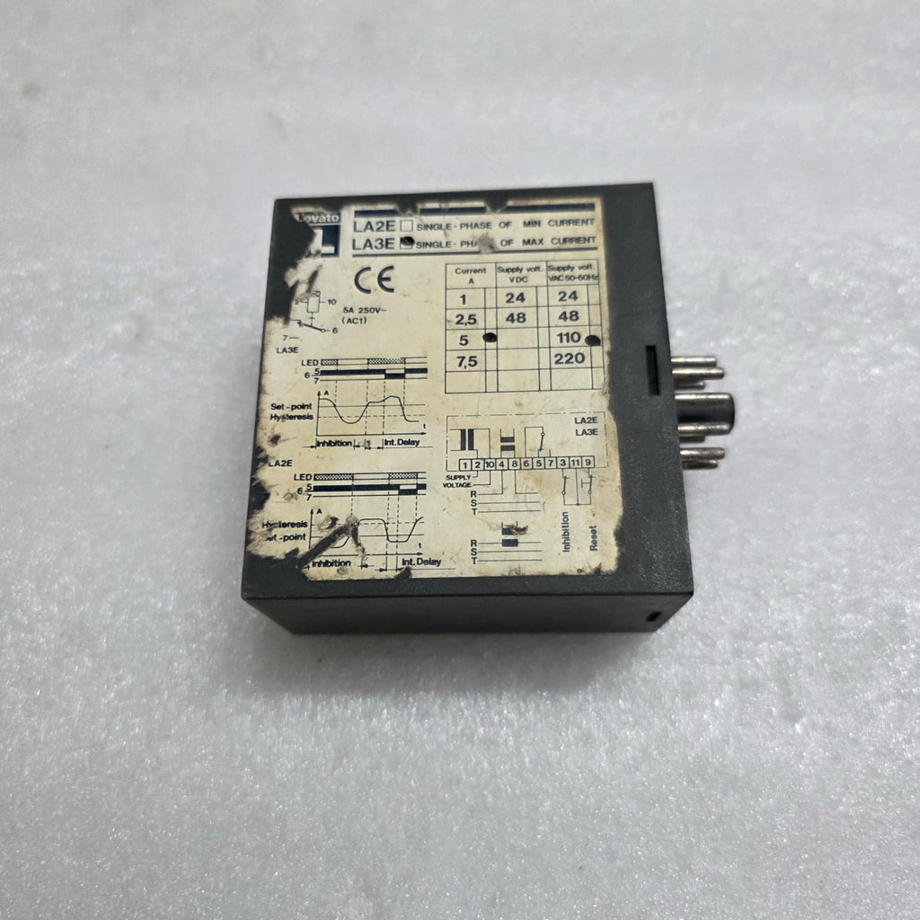 LOVATO LA3E SINGLE-PHASE MAX CURRENT MONITORING RELAY 110V