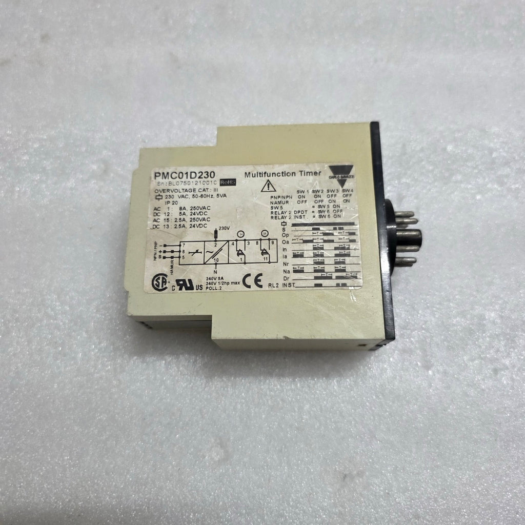 CARLO GAVAZZI PMC01D230 MULTIFUNCTION TIMER RELAY 230V