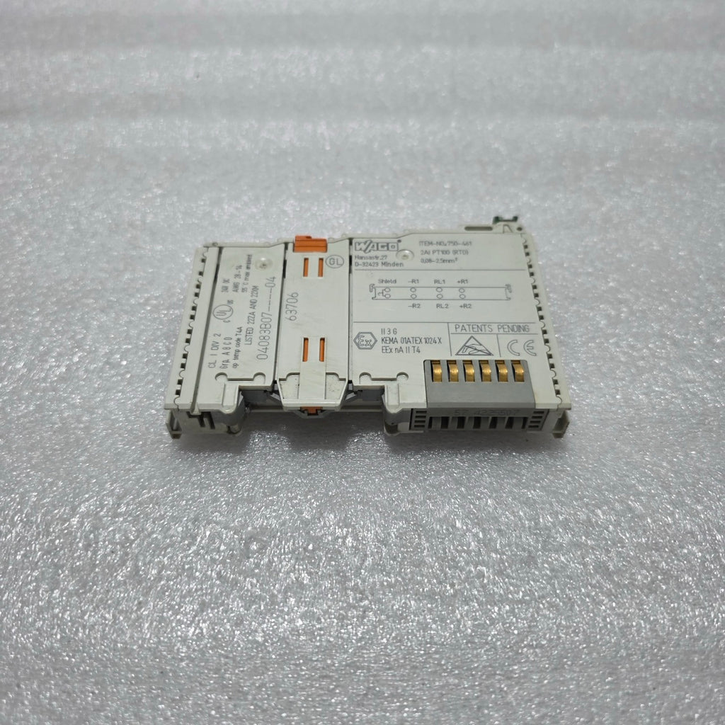 WAGO 750-461 2-CHANNEL ANALOG INPUT MODULE FOR PT100/RTD SENSORS