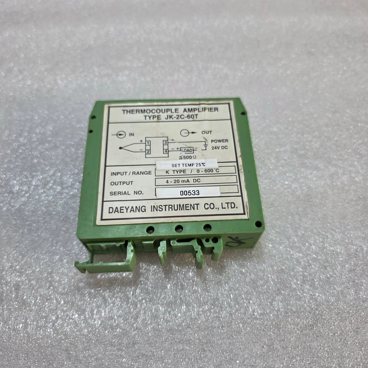 DAEYANG JK-2C-60T THERMOCOUPLE AMPLIFIER 24VDC