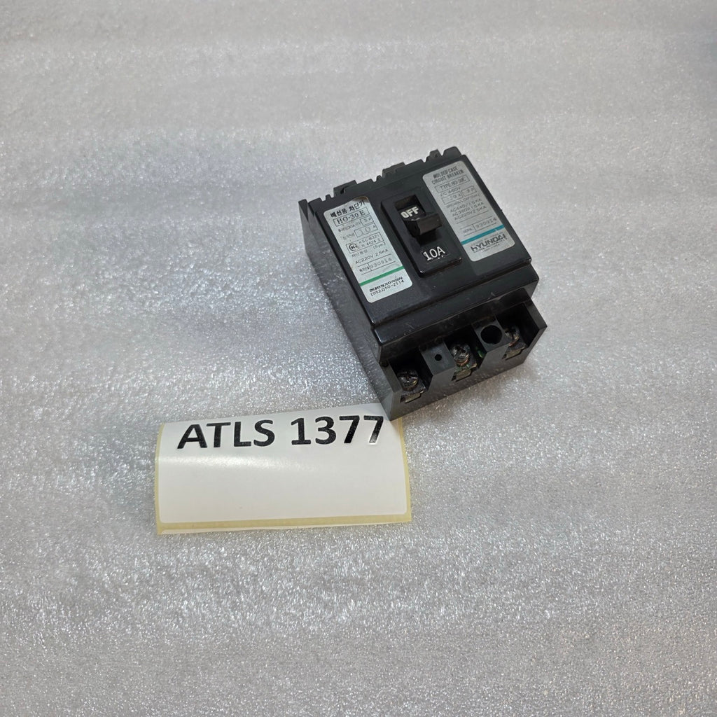 HYUNDAI ELECTRIC HO-30E 3 POLE MOLDED CASE CIRCUIT BREAKER (MCCB) 10A