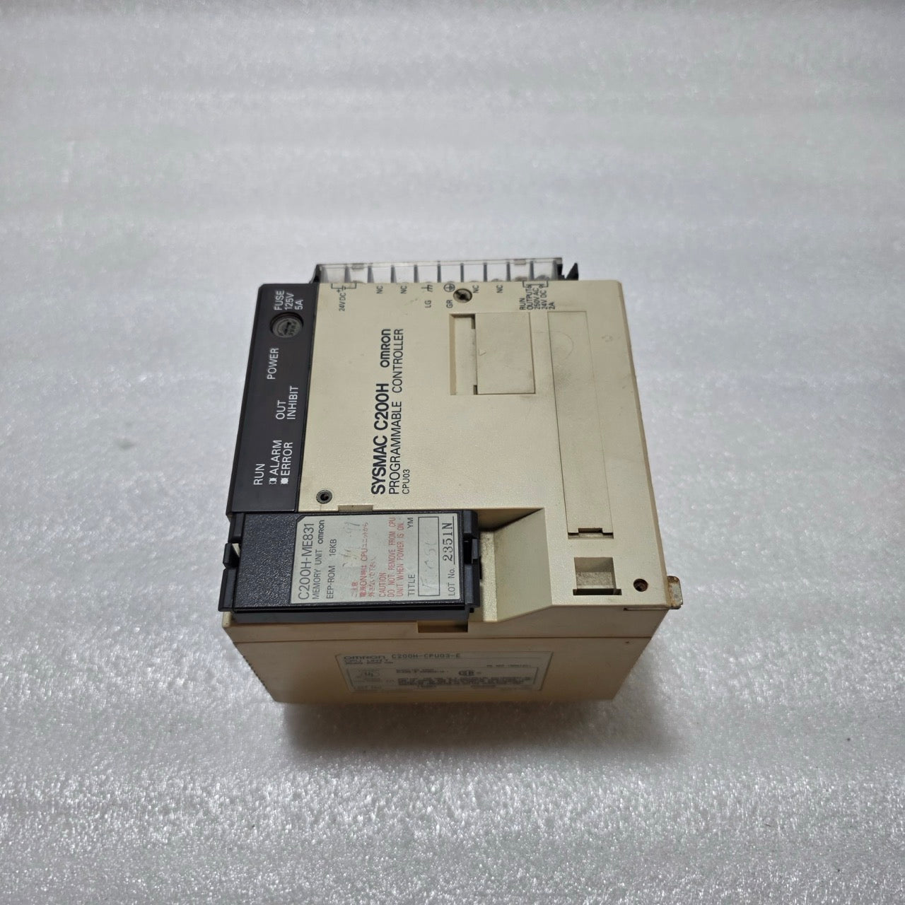 OMRON C200H-CPU03-E CPU MODULE / PROGRAMMABLE CONTROLLER 24VDC