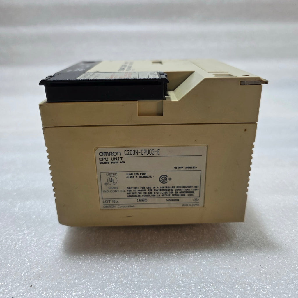 OMRON C200H-CPU03-E CPU MODULE / PROGRAMMABLE CONTROLLER 24VDC