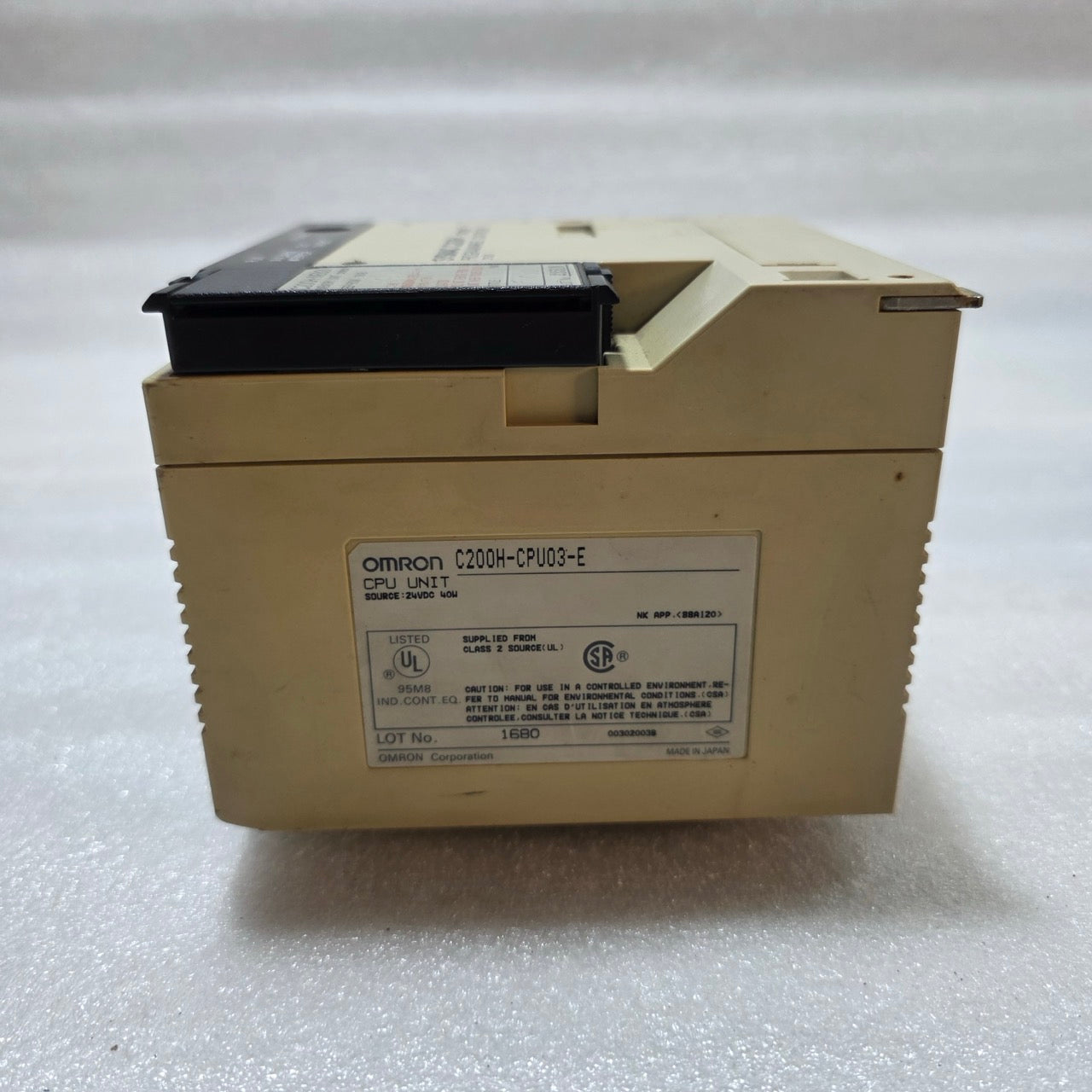 OMRON C200H-CPU03-E CPU MODULE / PROGRAMMABLE CONTROLLER 24VDC