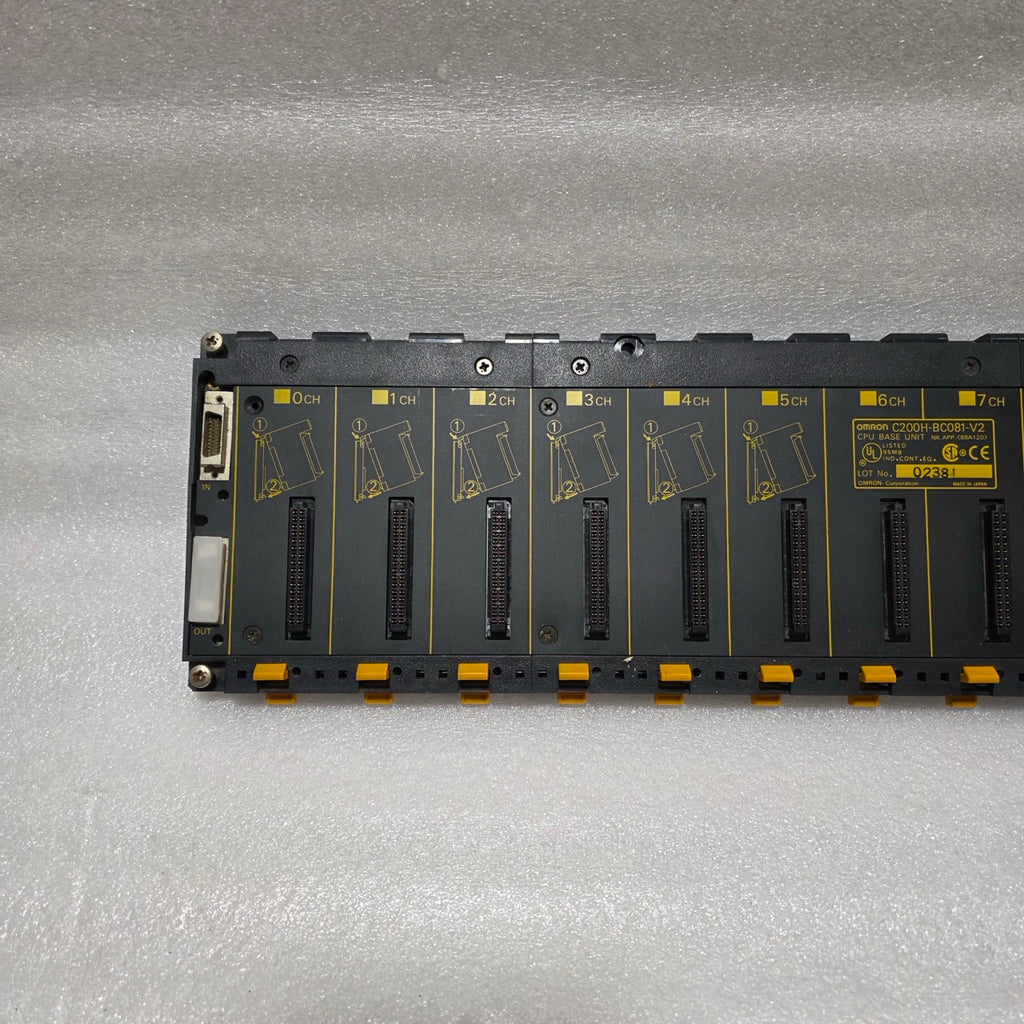 OMRON C200H-BC081-V2 CPU BASE UNIT / 8-SLOT BACKPLANE RACK