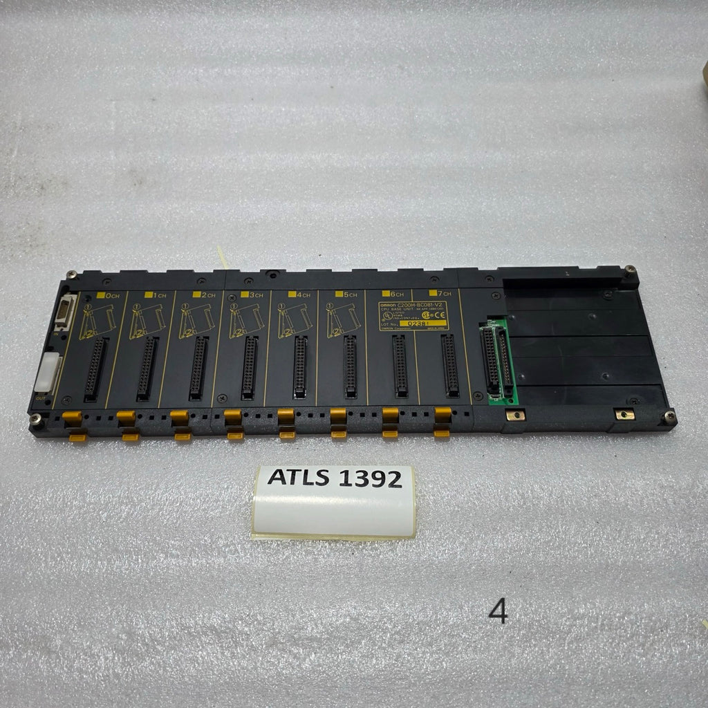 OMRON C200H-BC081-V2 CPU BASE UNIT / 8-SLOT BACKPLANE RACK