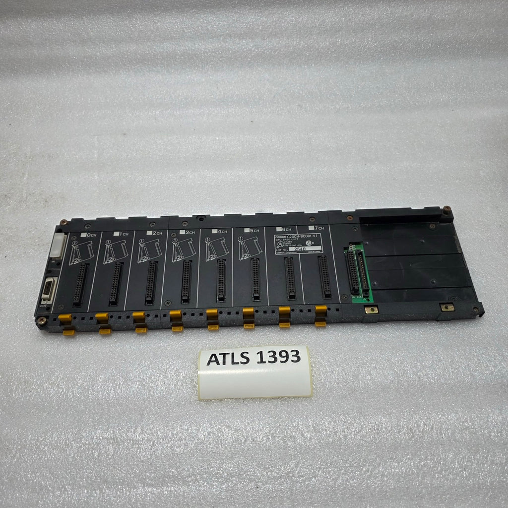 OMRON C200H-BC081-V1 CPU BASE UNIT / 8-SLOT BACKPLANE RACK