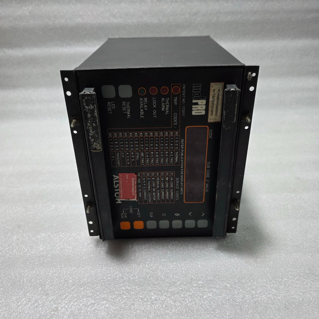 ALSTOM MCHNM01H1AB0500A	MOTOR PROTECTION RELAY / ELECTRONIC PROTECTION UNIT