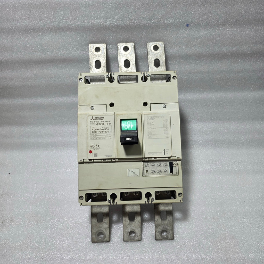 MITSUBISHI NF800-CEW 3-POLE CIRCUIT BREAKER ELECTRONIC TRIPPING DEVICE 800A