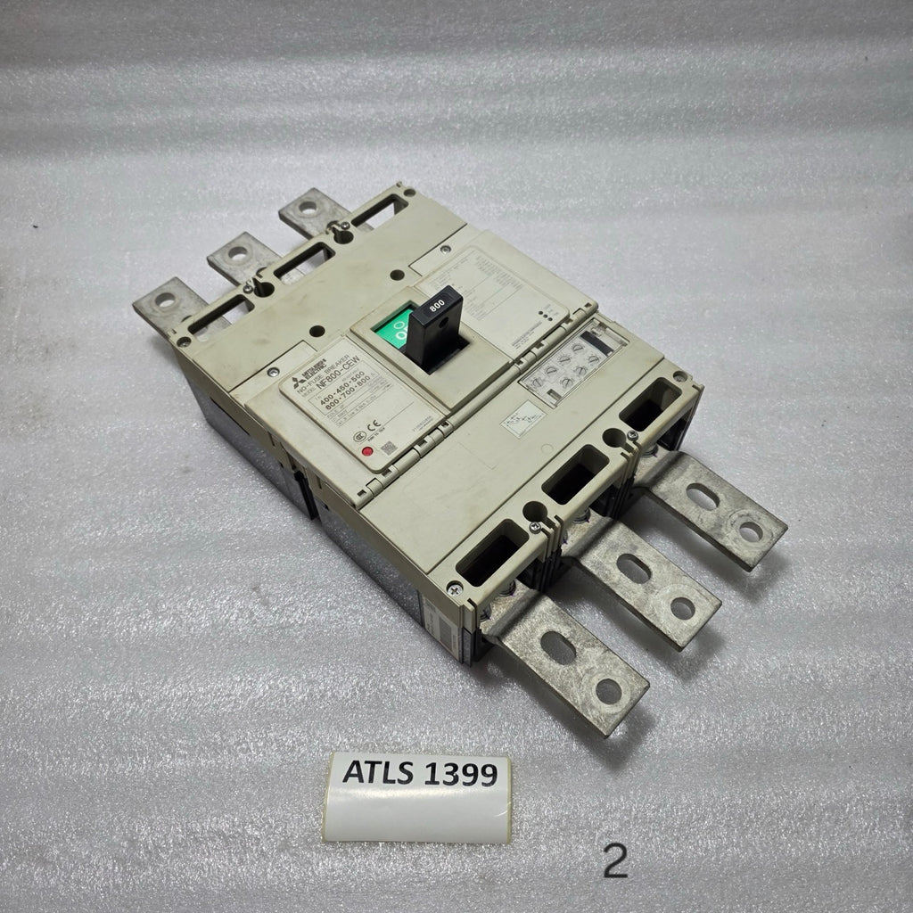 MITSUBISHI NF800-CEW 3-POLE CIRCUIT BREAKER ELECTRONIC TRIPPING DEVICE 800A