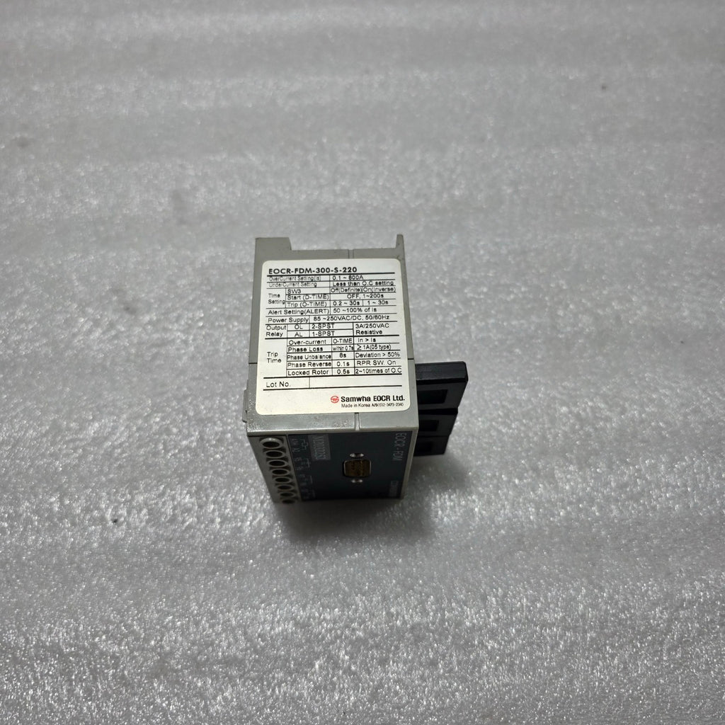 SAMWHA EOCR-FDM-300-S-220 ELECTRONIC OVERCURRENT RELAY / MOTOR PROTECTION RELAY