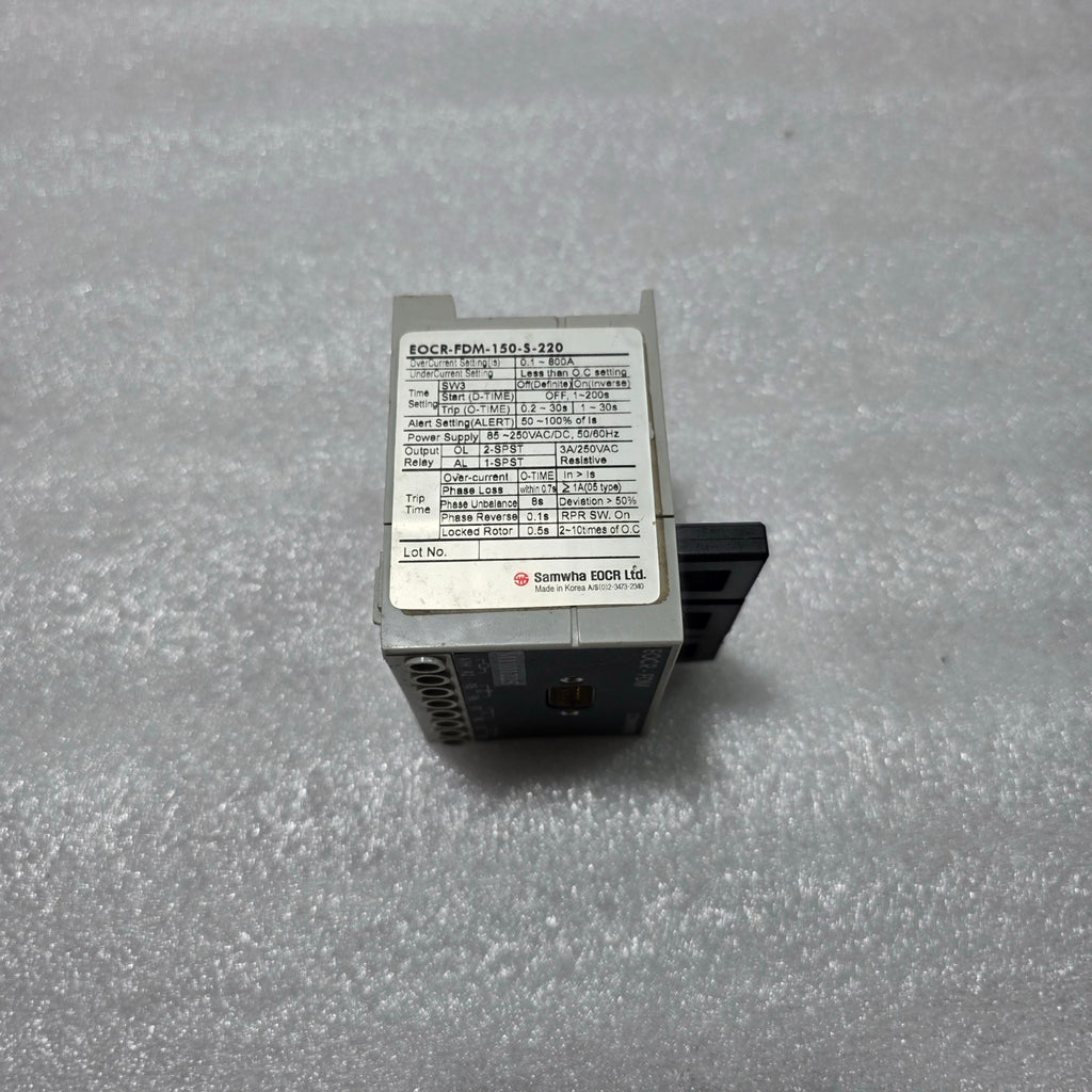SAMWHA EOCR-FDM-150-S-220 ELECTRONIC OVERCURRENT RELAY / MOTOR PROTECTION RELAY