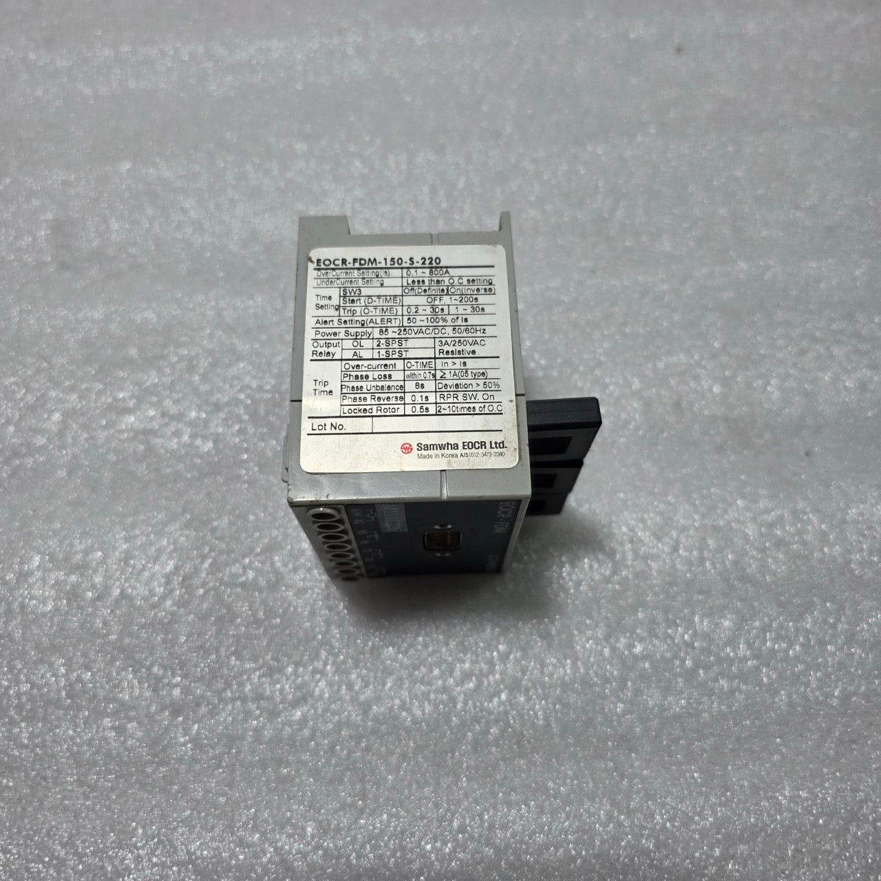 SAMWHA EOCR-FDM-150-S-220 ELECTRONIC OVERCURRENT RELAY