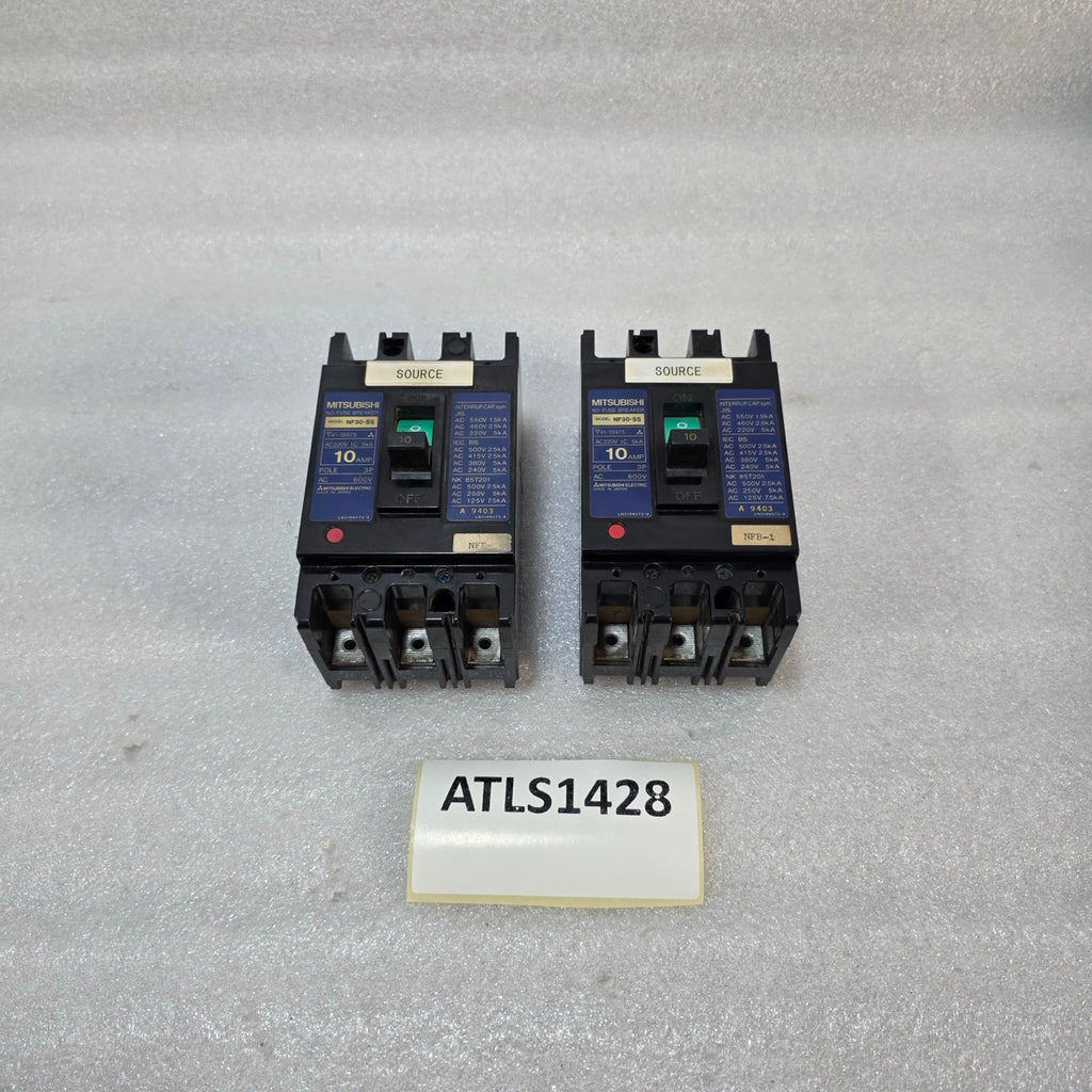 MITSUBISHI NF30-SS 3-POLE CIRCUIT BREAKER 10A