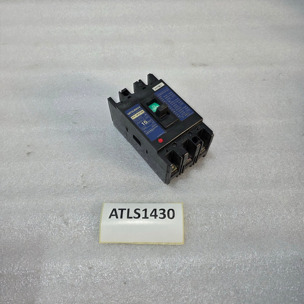 MITSUBISHI NF30-SS 3-POLE CIRCUIT BREAKER 15A