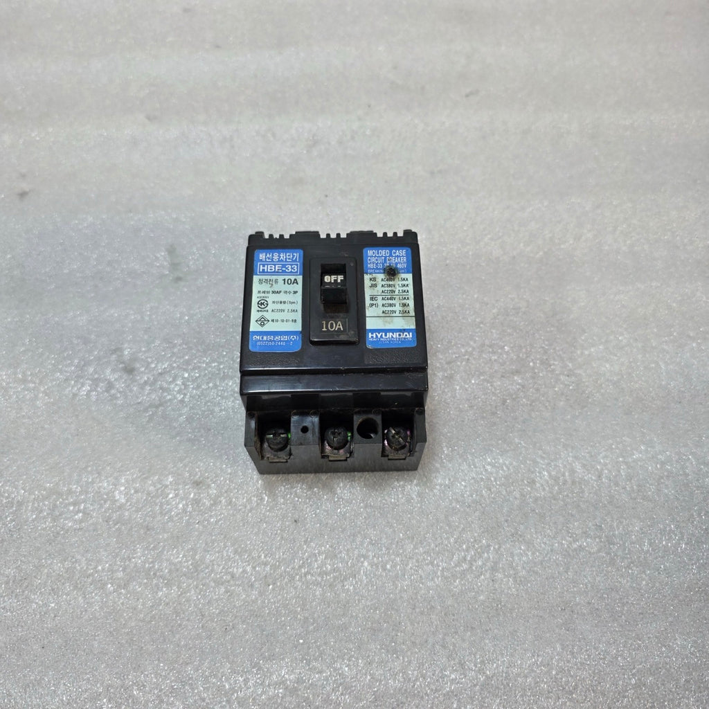 HYUNDAI HBE-33 3-POLE CIRCUIT BREAKER 10A