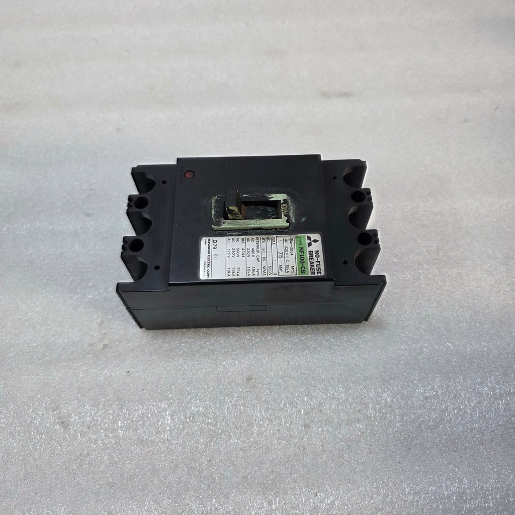 MITSUBISHI NF100-CB 3-POLE CIRCUIT BREAKER 75A