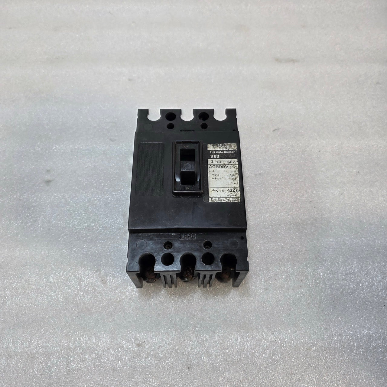 FUJI ELECTRIC S63 60A 3 POLE MCCB CIRCUIT BREAKER | AC 500V | INDUSTRIAL PROTECT
