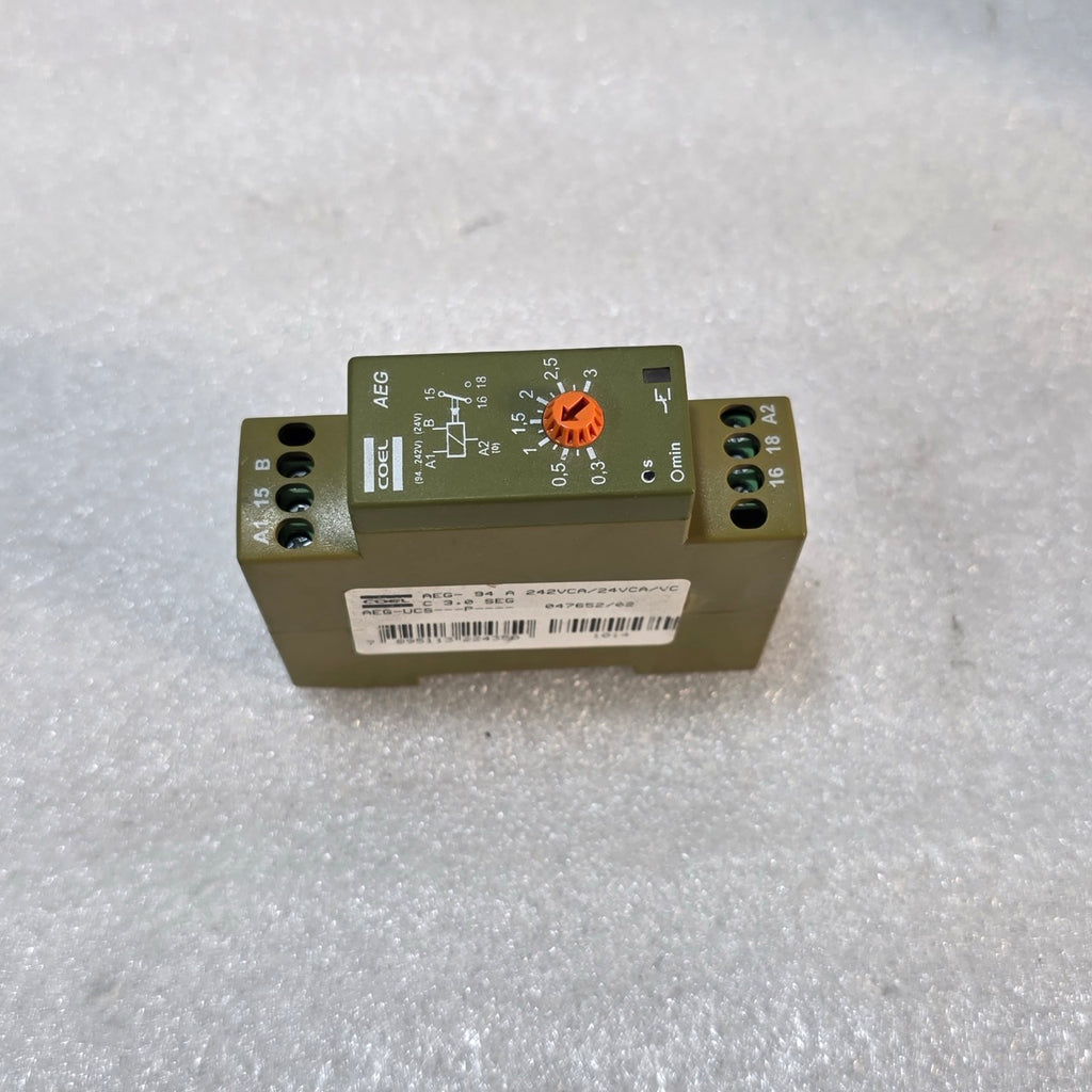 COEL AEG-94 A PULSE OR RETARD (DELAY) TIMER AEG UCS P 047652/02 242VAC/24VAC-DC