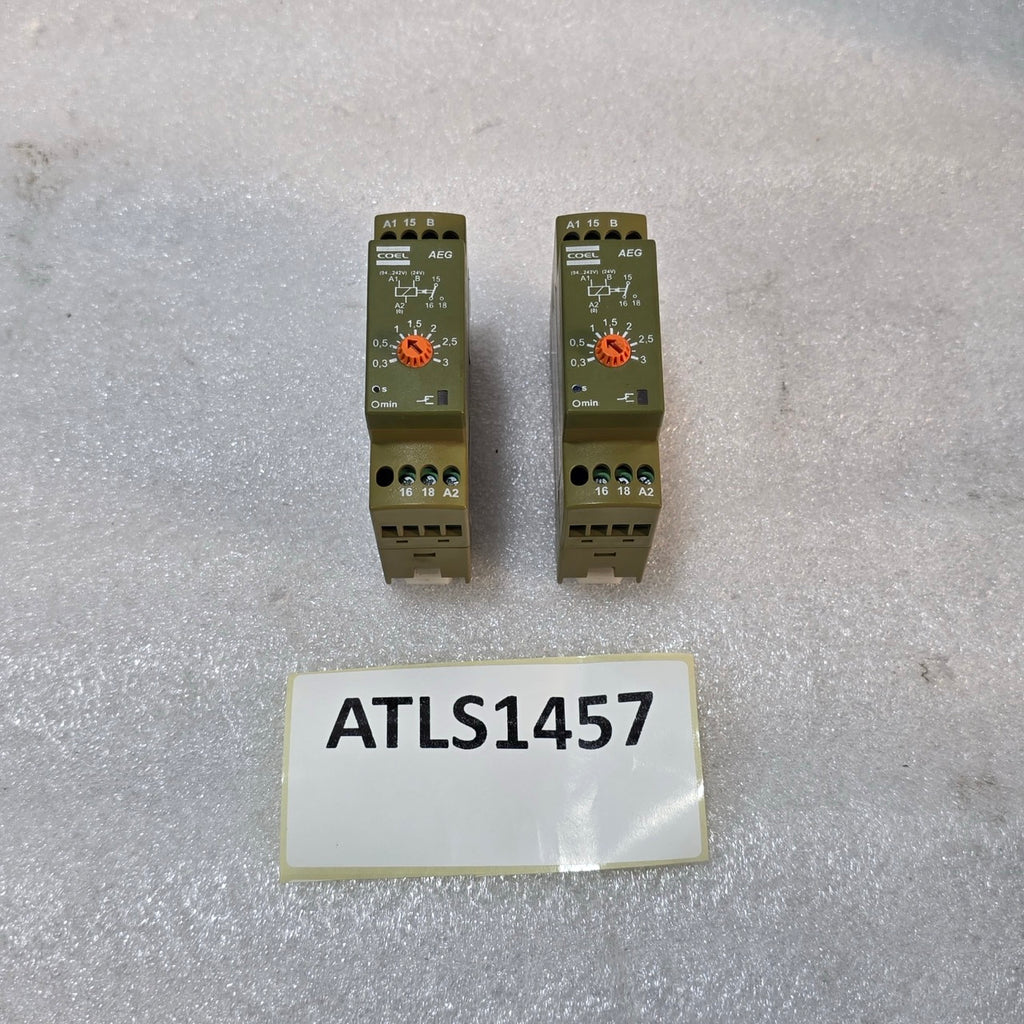 COEL AEG-94 A PULSE OR RETARD (DELAY) TIMER AEG UCS P 047652/02 242VAC/24VAC-DC