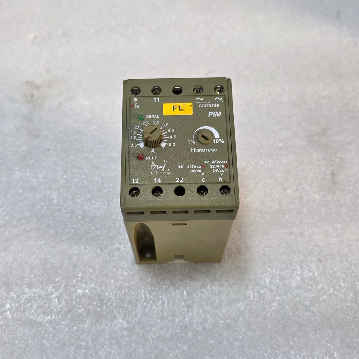 COEL PIM 5 AMP/AC SINGLE-PHASE AC CURRENT MONITOR RELAY 12036021 110/220 VAC