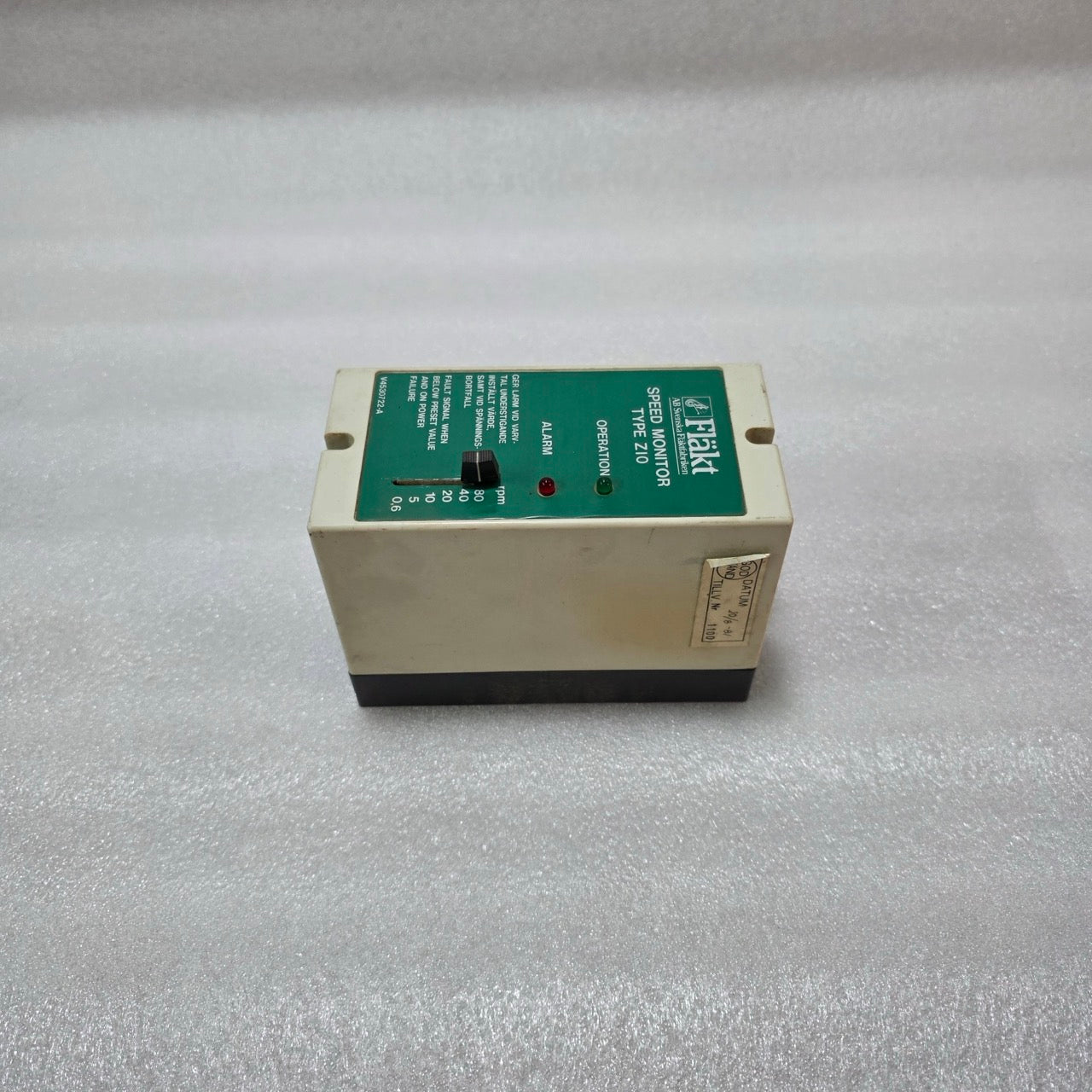 FLÄKT ZIO SPEED MONITOR RELAY 110-220VAC V4530722-A
