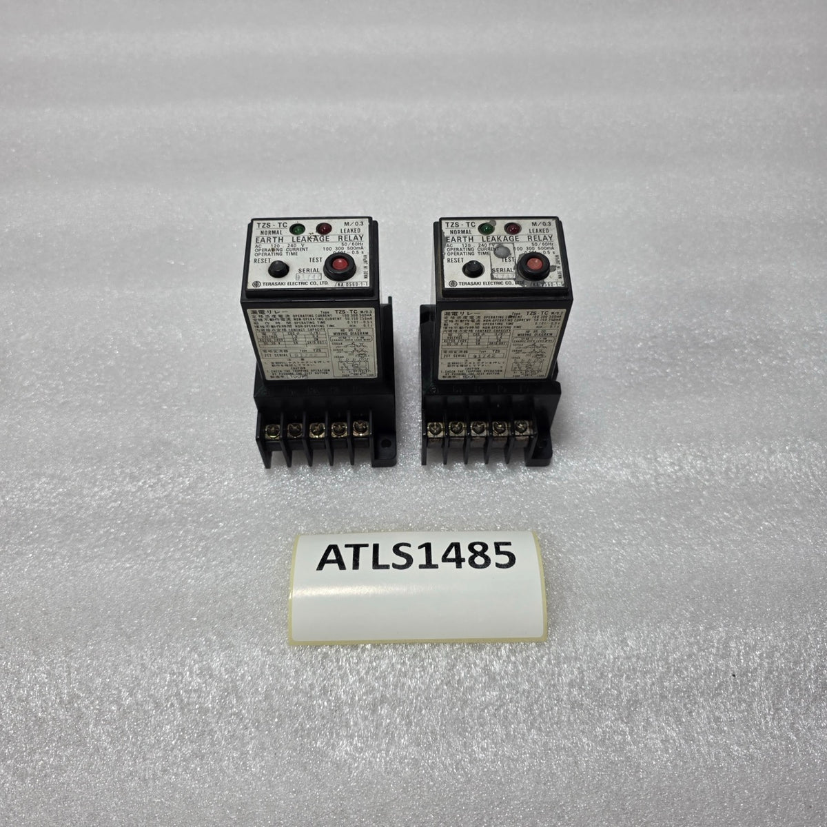 TERASAKI TZS-TC EARTH LEAKAGE RELAY AC 120/240 V