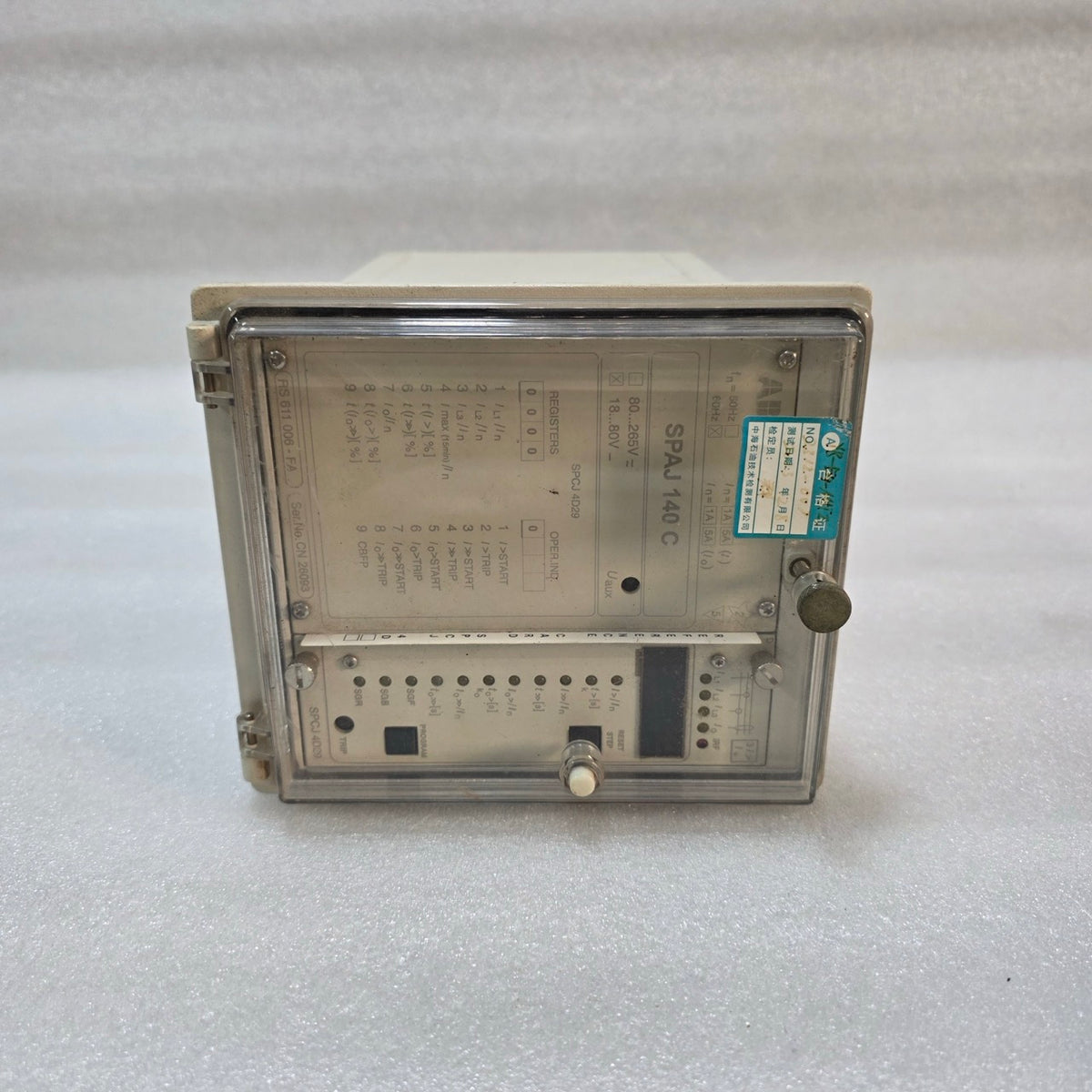 ABB SPAJ 140 C EARTH-FAULT PROTECTION RELAY SPCJ 4D29