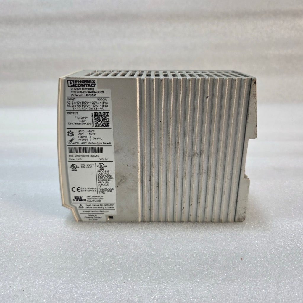 PHOENIX CONTACT TRIO-PS-2G/3AC/24DC/20 AC TO DC SWITCHING POWER SUPPLY 2903165 2