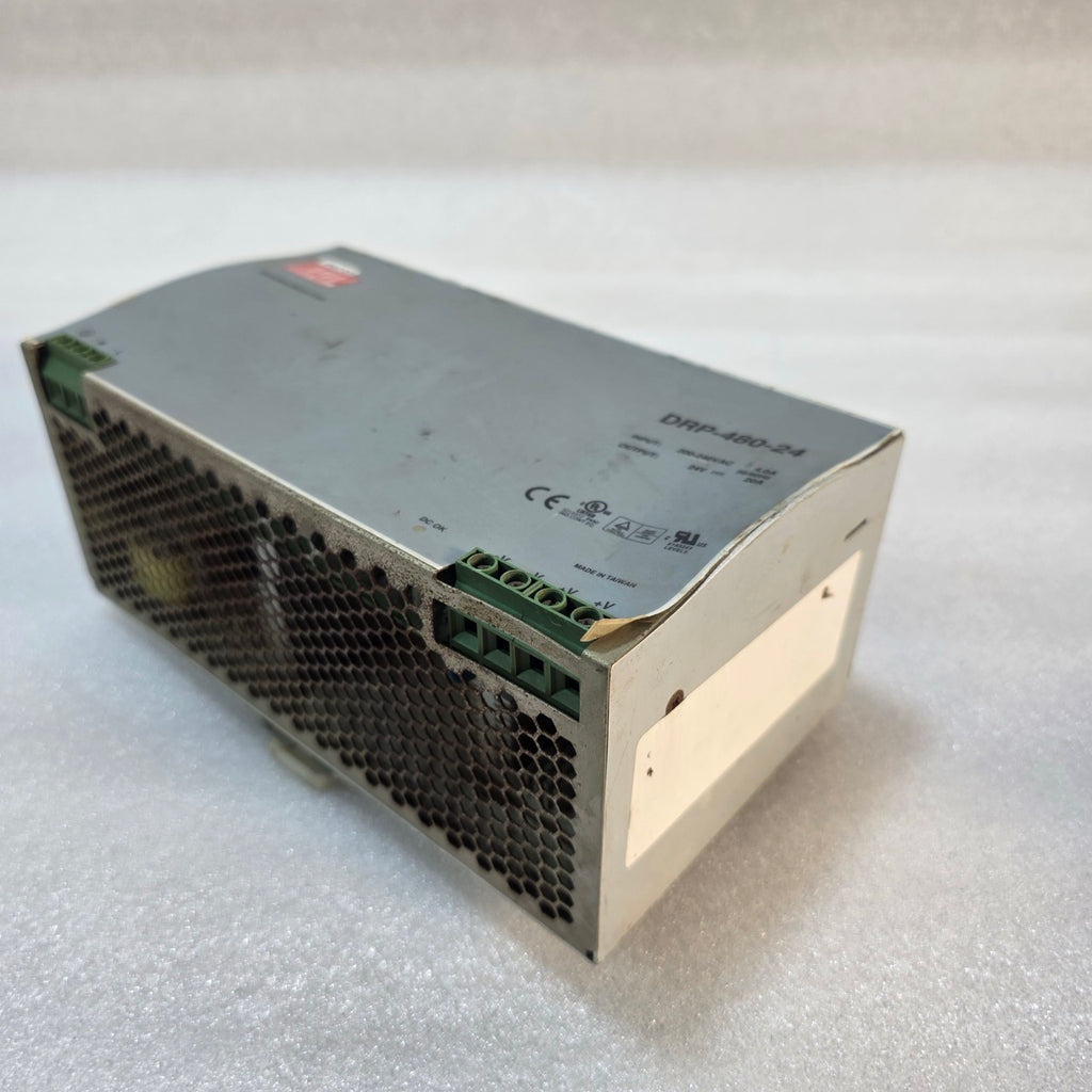 MEAN WELL DRP-480-24 SINGLE OUTPUT AC TO DC SWITCHING POWER SUPPLY 24V DC 20A