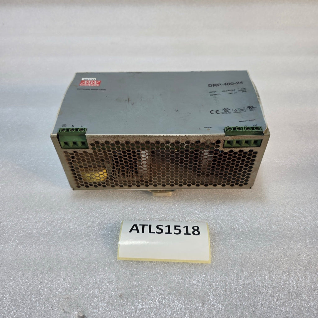 MEAN WELL DRP-480-24 SINGLE OUTPUT AC TO DC SWITCHING POWER SUPPLY 24V DC 20A