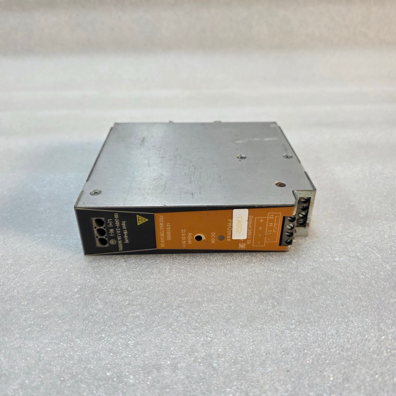 WEIDMÜLLER PRO MAX 72W 24V 3A SWITCHING MODE POWER SUPPLY 1478100000 24VDC 3A