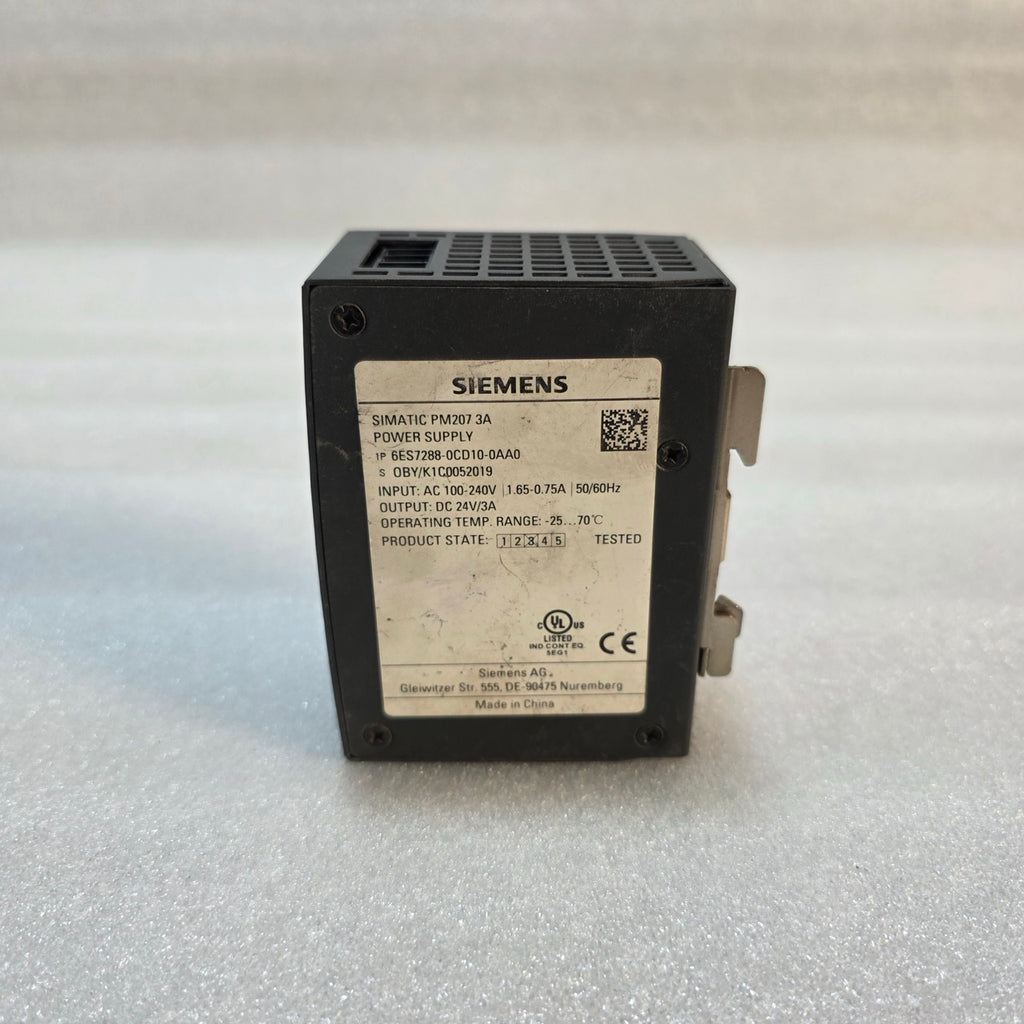 3 UNIT X SIEMENS SIMATIC PM207 3A POWER SUPPLY 6ES7288-0CD10-0AA0 LOT OF 3