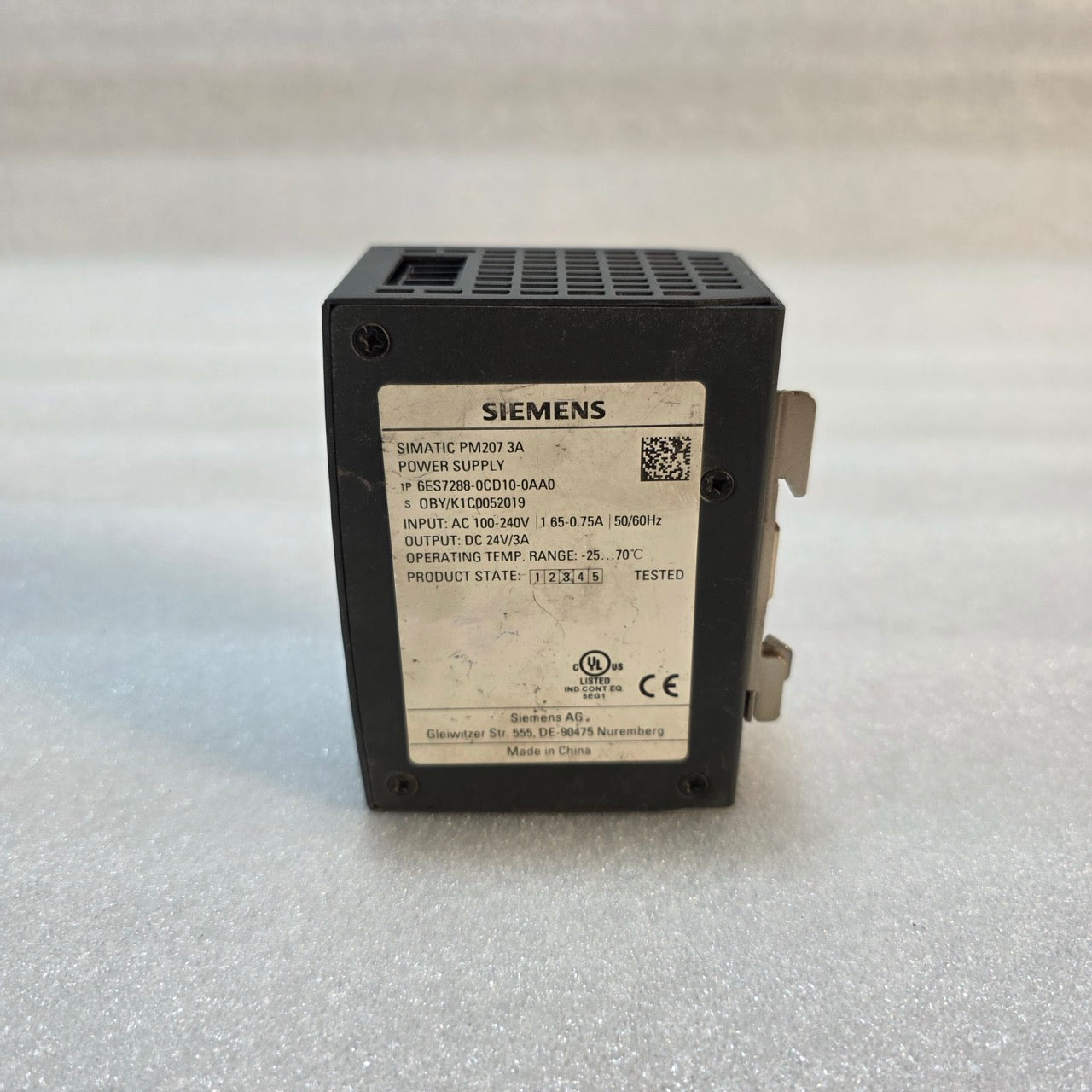 3 UNIT X SIEMENS SIMATIC PM207 3A POWER SUPPLY 6ES7288-0CD10-0AA0 LOT OF 3