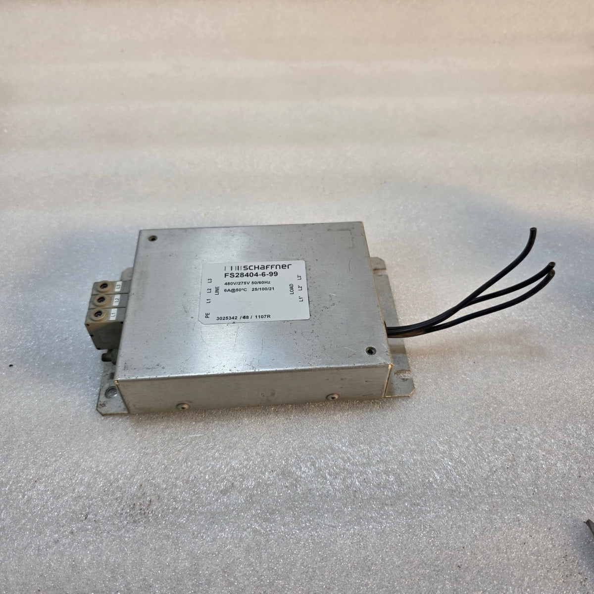 SCHAFFNER FS28404-6-99 EMC / EMI LINE FILTER 480 V AC