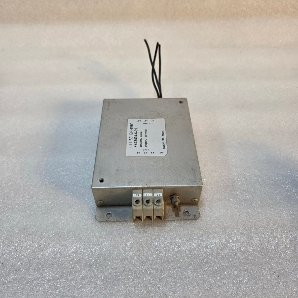 SCHAFFNER FS28404-6-99 EMC / EMI LINE FILTER 480 V AC