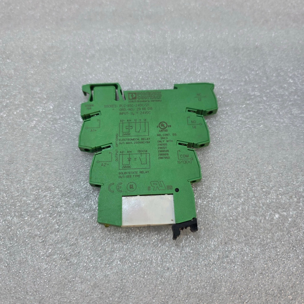 PHOENIX CONTACT PLC-BSC-24DC/21 PLC INTERFACE RELAY SOCKET / BASE 2966016 296110