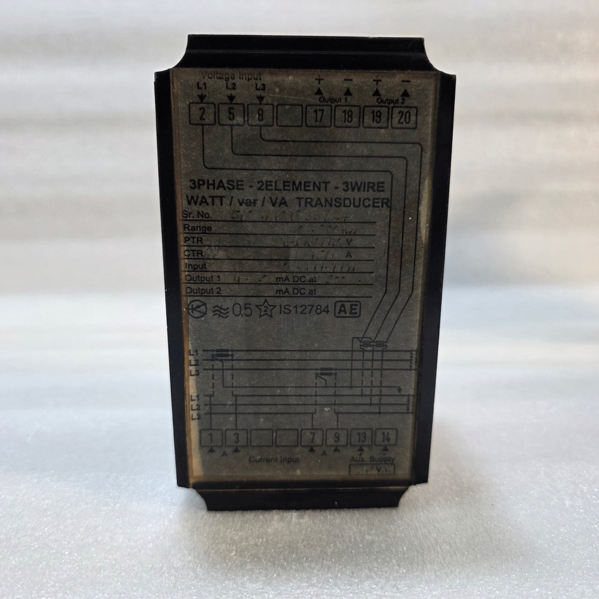 AE 3-PHASE, 2-ELEMENT, 3-WIRE WATT / VAR / VA TRANSDUCER
