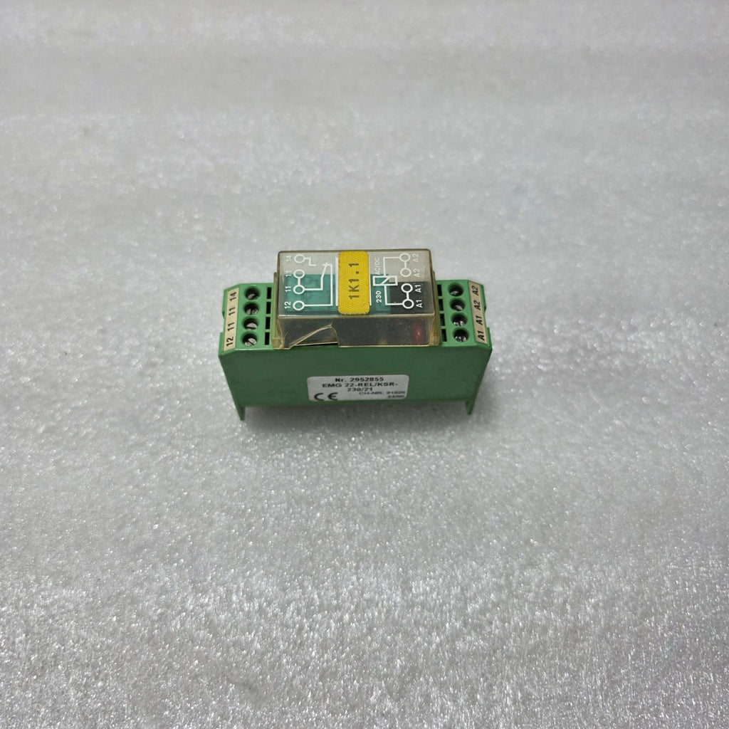 PHOENIX CONTACT EMG 22-REL/KSR-230/21 INTERFACE RELAY MODULE 2952855 230V AC/DC