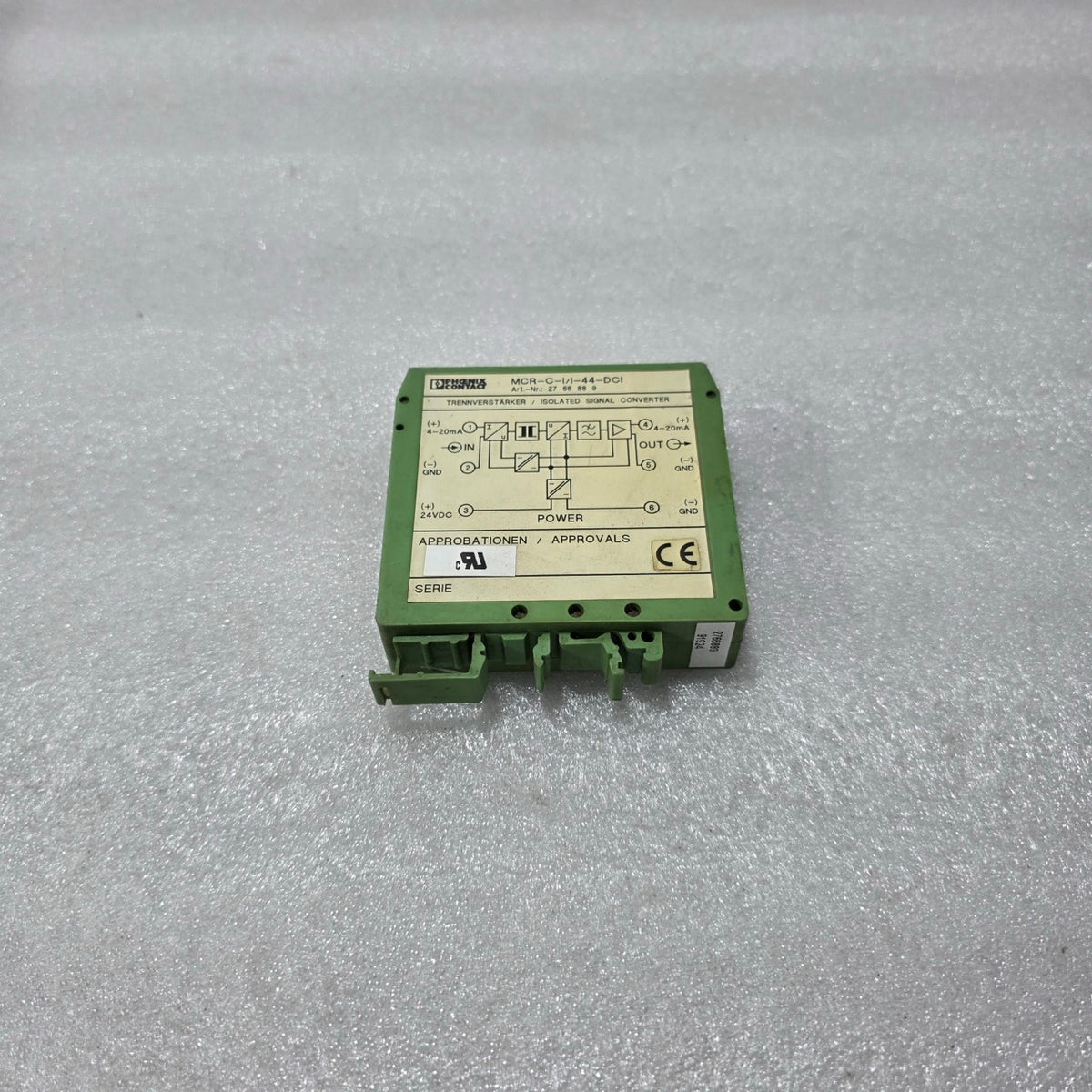PHOENIX CONTACT MCR-C-I/I-44-DCI 4–20 MA ISOLATED SIGNAL CONVERTER 2766888 24 V