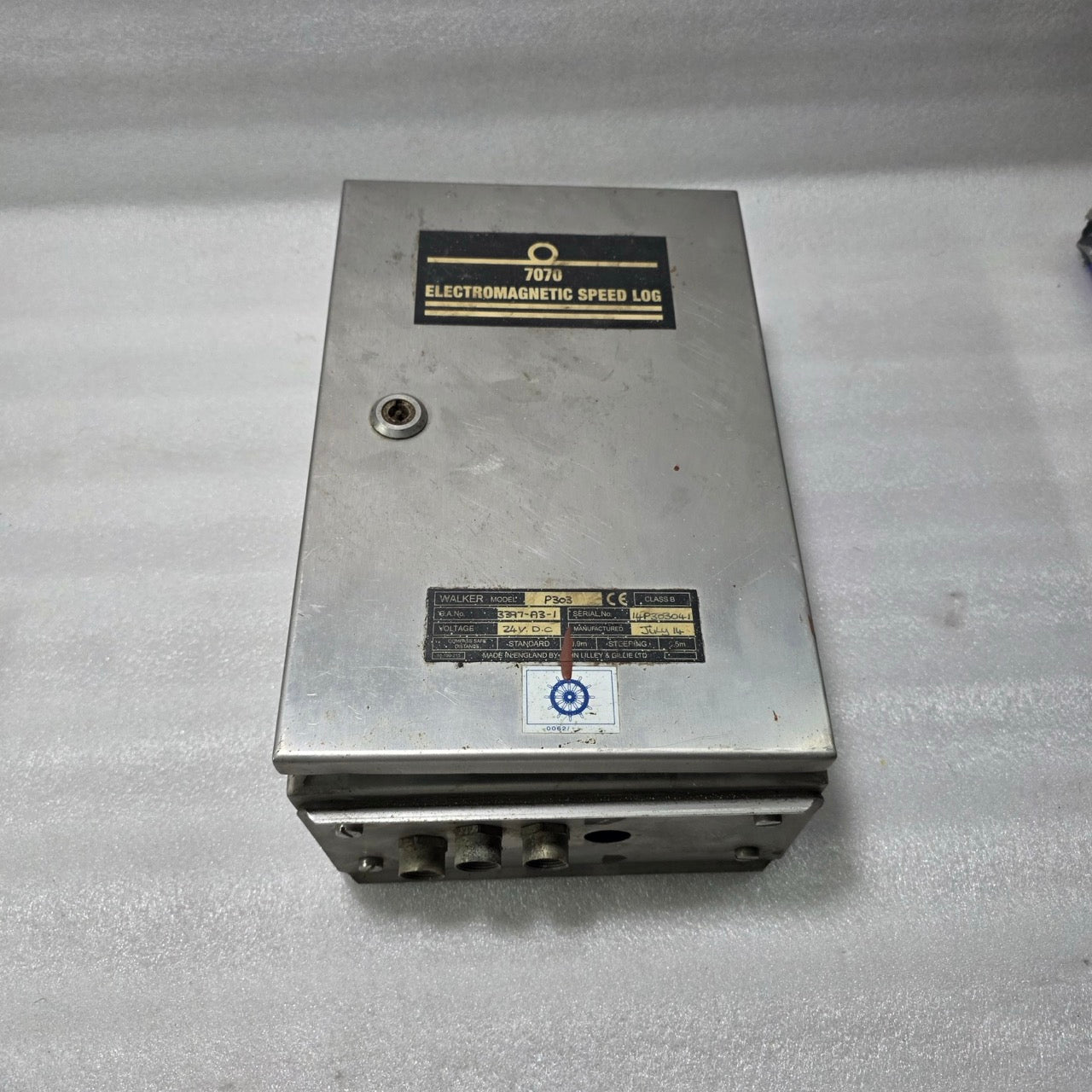 WALKER 7070 ELECTROMAGNETIC SPEED LOG CONTROL UNIT P303 MARINE NAVIGATION SYSTEM