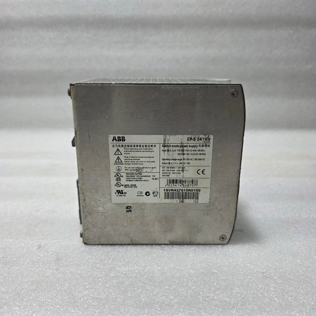 ABB CP-S 24/10.0 – SWITCH-MODE DIN-RAIL POWER SUPPLY, 24 V DC, 10 A 1SVR427015R0