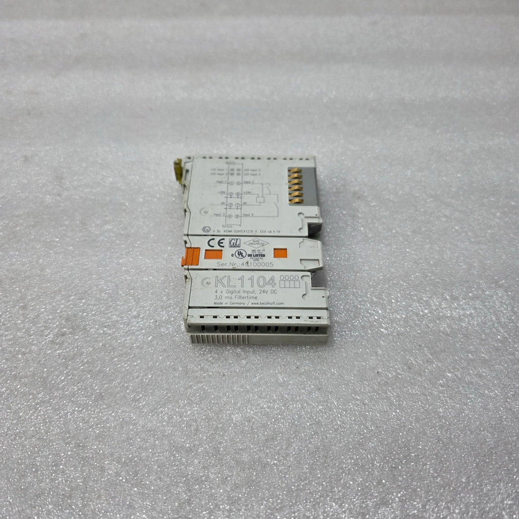 4 UNIT X BECKHOFF KL1104 4-CHANNEL DIGITAL INPUT TERMINAL, 24V DC LOT OF 4 UNIT