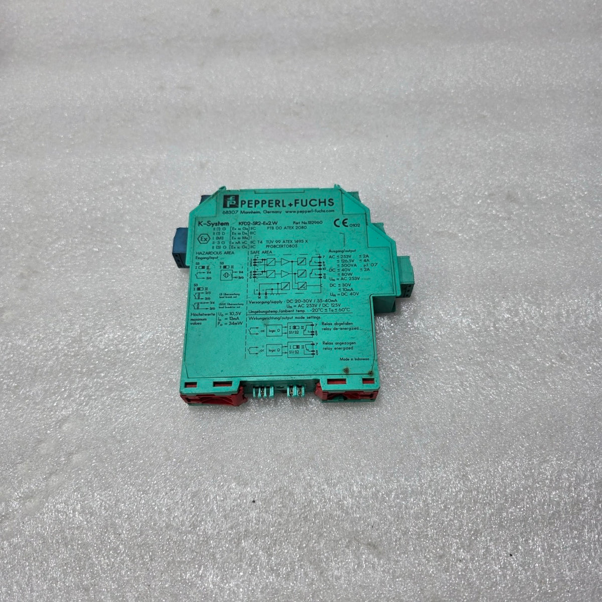 PEPPERL+FUCHS KFD2-SR2-EX2.W K-SYSTEM INTRINSICALLY SAFE RELAY ISOLATOR BARRIER