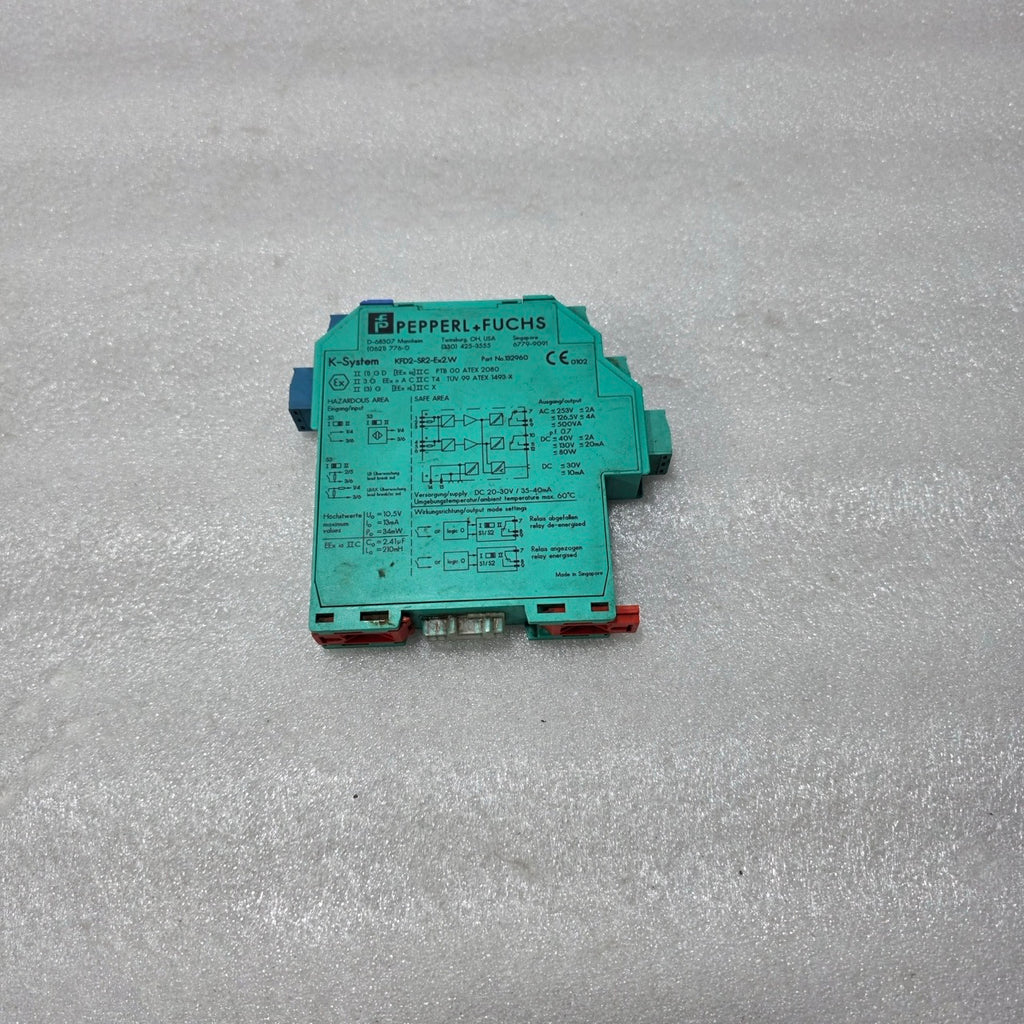 PEPPERL+FUCHS KFD2-SR2-EX2.W K-SYSTEM INTRINSICALLY SAFE RELAY ISOLATOR 24VDC