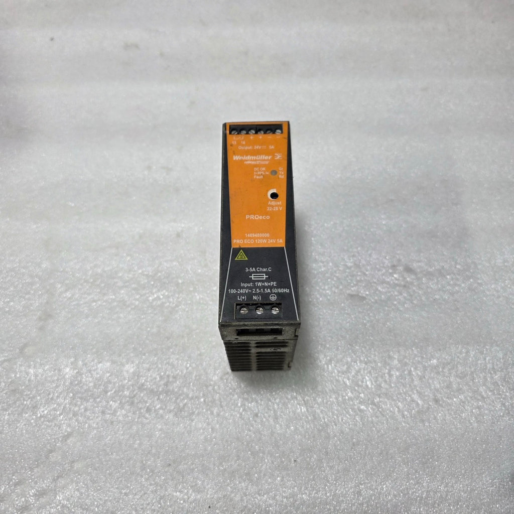 WEIDMÜLLER PROECO 120W 24V DC DIN-RAIL POWER SUPPLY – 24V 5A 1469480000