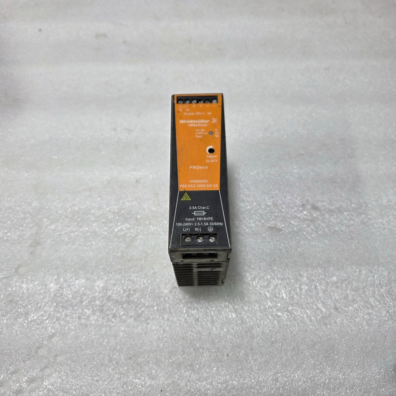 WEIDMÜLLER PROECO 120W 24V DC DIN-RAIL POWER SUPPLY – 24V 5A 1469480000