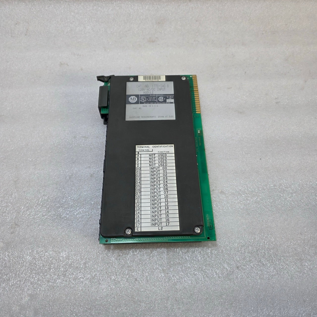 3 UNIT X ALLEN-BRADLEY 1771-IAD PLC INPUT MODULE | 120V AC/DC LOT OF 3 UNIT