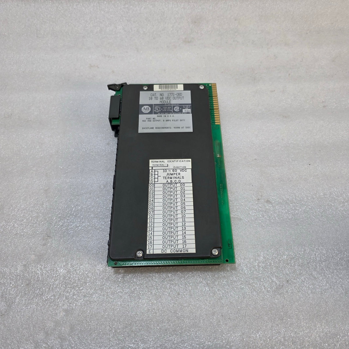 ALLEN-BRADLEY 1771-OBD DC OUTPUT MODULE | 10–60 VDC | PLC-5 16-POINT I/O